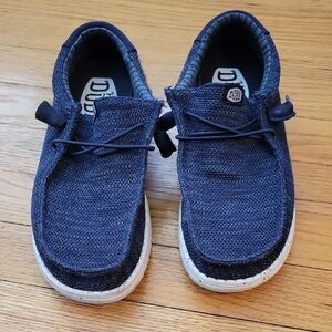 Hey Dude Dark Blue Knit Loafers